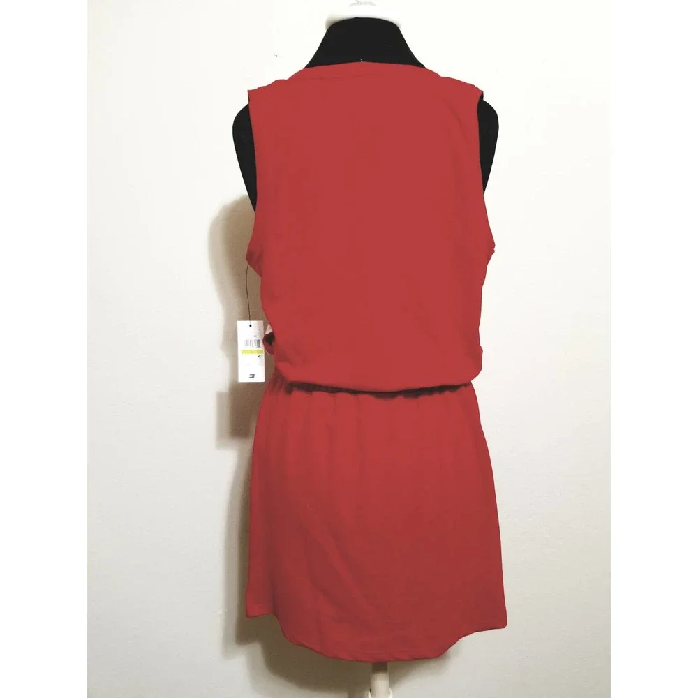 Tommy Hilfiger NWT Mini Dress Sport Sleeveless Scarlet Multi Size Medium… - Picture 4 of 9